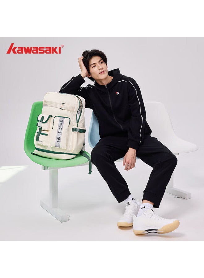 Kawasaki حقيبة بادمنتون كاواساكي، حقيبة ظهر، حقيبة رياضية بسعة كبيرة، قسم منفصل للأحذية، دب أبيض صغير A8214، أخضر أفوكادو - Image 2