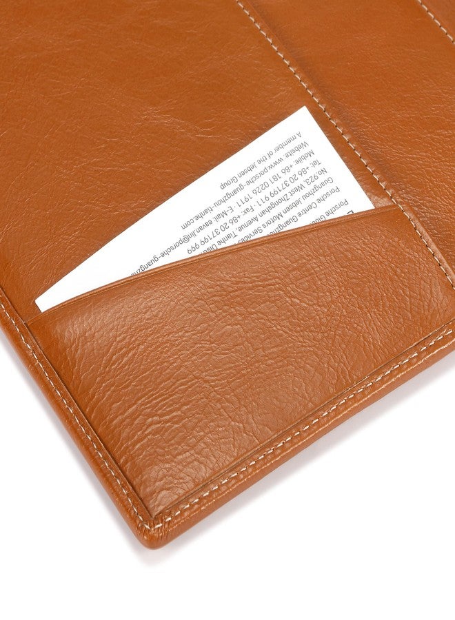 HISCOW Leather Junior Padfolio for Men & Women with Pen Loop, Italian Calfskin, Business Portfolio Notebook Folder (Antiqued Brown) - Image 5