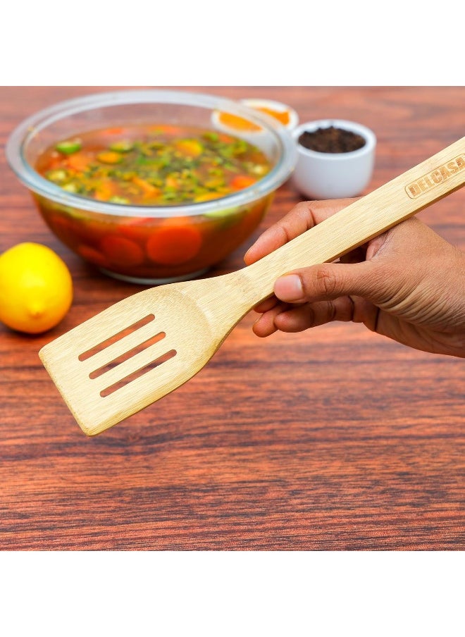 DELCASA Delcasa DC3163 Bamboo Slotted Spatula  - Image 5