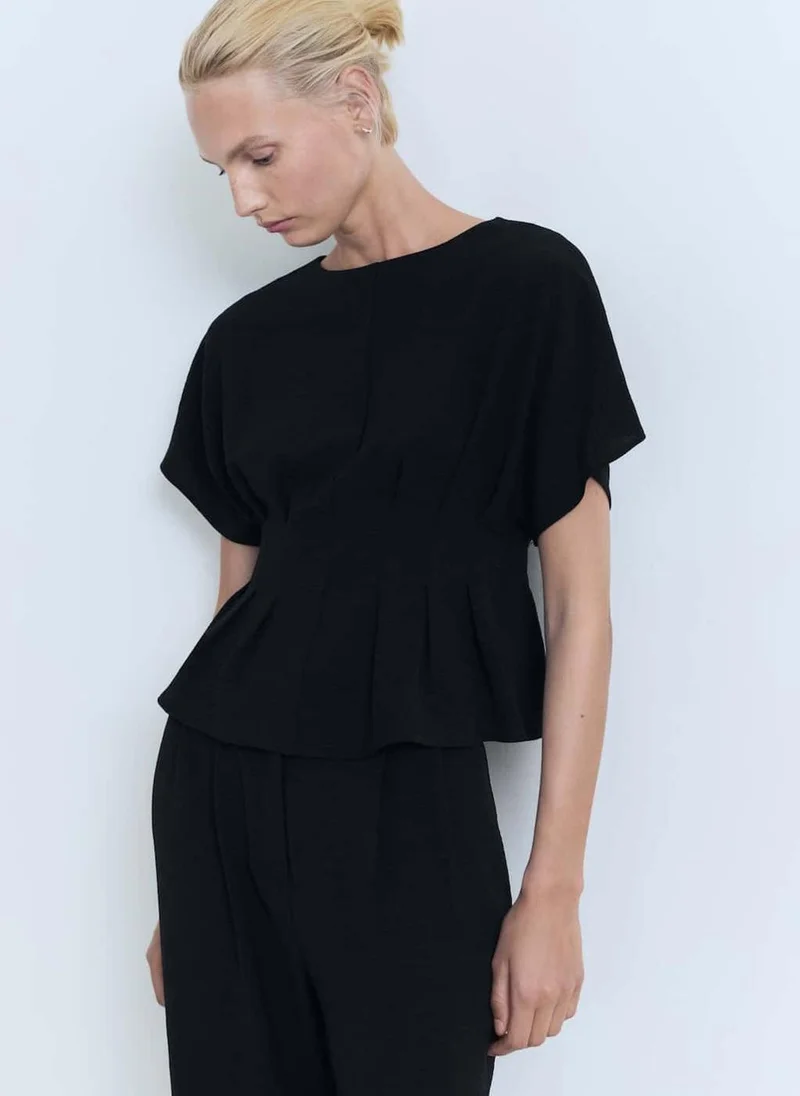 MANGO Straight-Fit Pleated Trousers