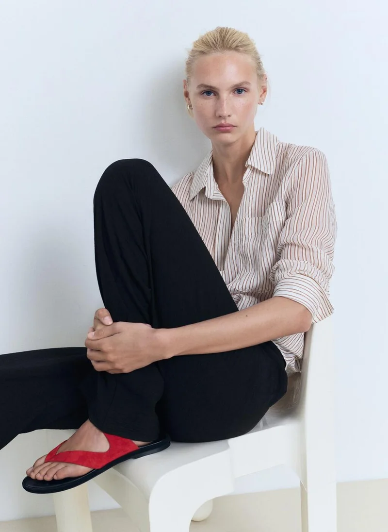 MANGO Straight-Fit Pleated Trousers