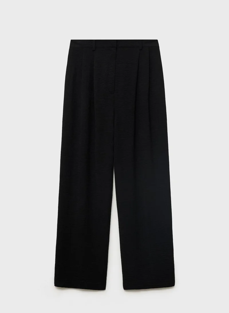 MANGO Straight-Fit Pleated Trousers