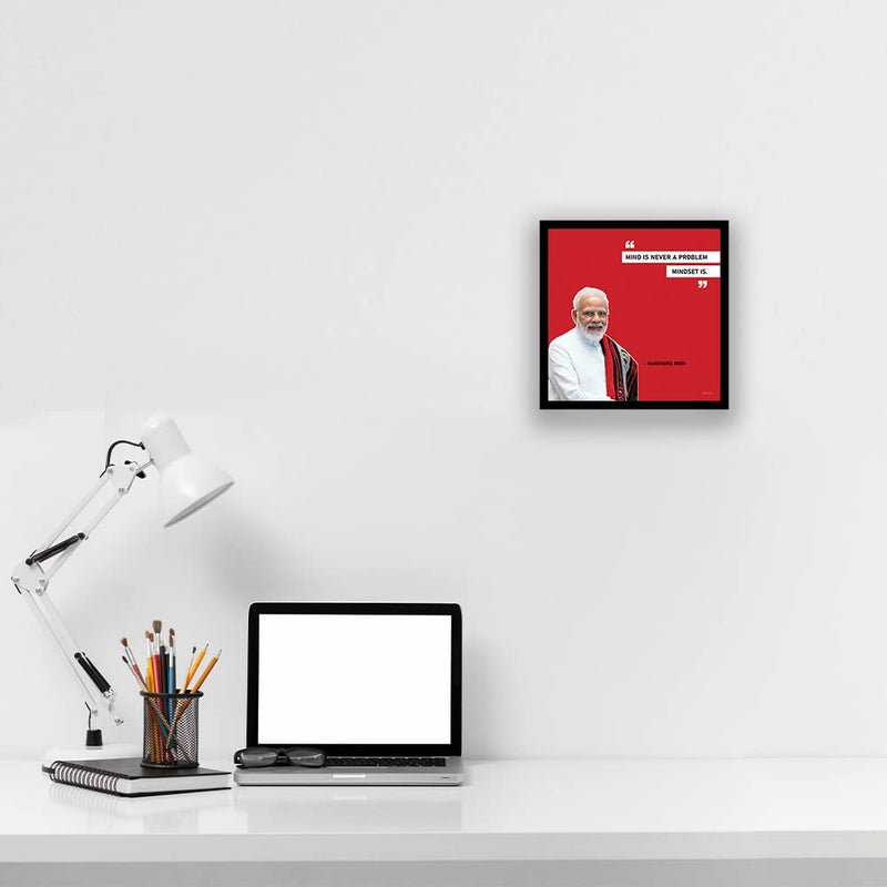 ADROS Motivational Quotes/Great Saying by Indian Legends Photo Frame With Poster For Office Wall, Study Room, Workplace, Restaurant (Narender Modi-1) - Image 5