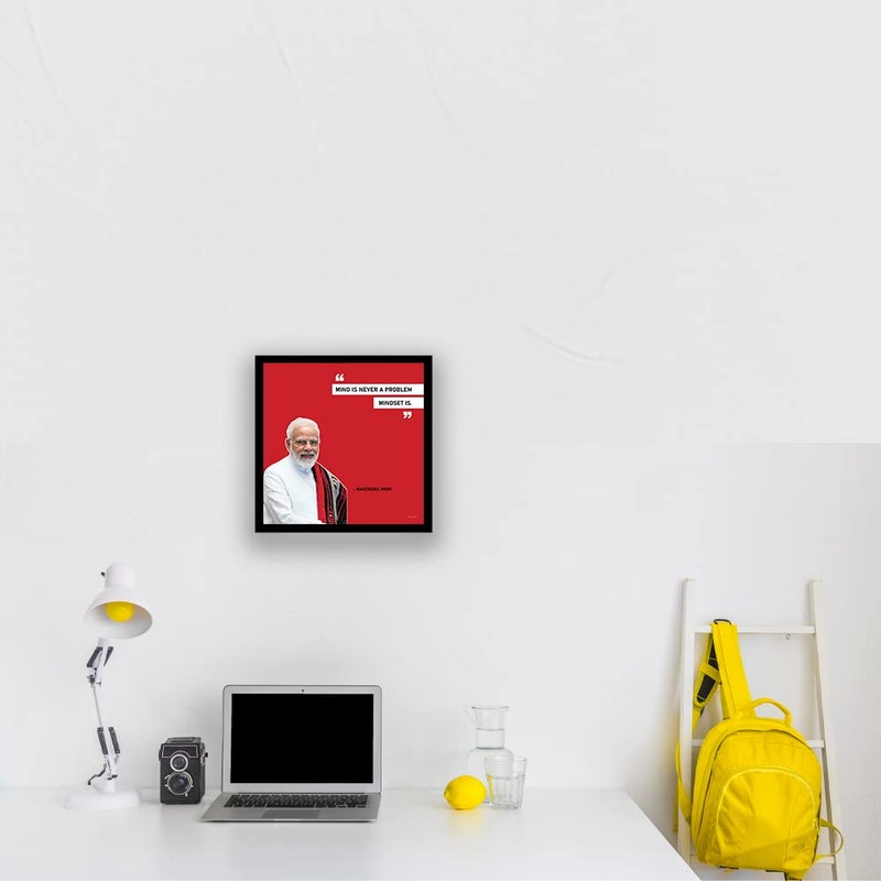 ADROS Motivational Quotes/Great Saying by Indian Legends Photo Frame With Poster For Office Wall, Study Room, Workplace, Restaurant (Narender Modi-1) - Image 2