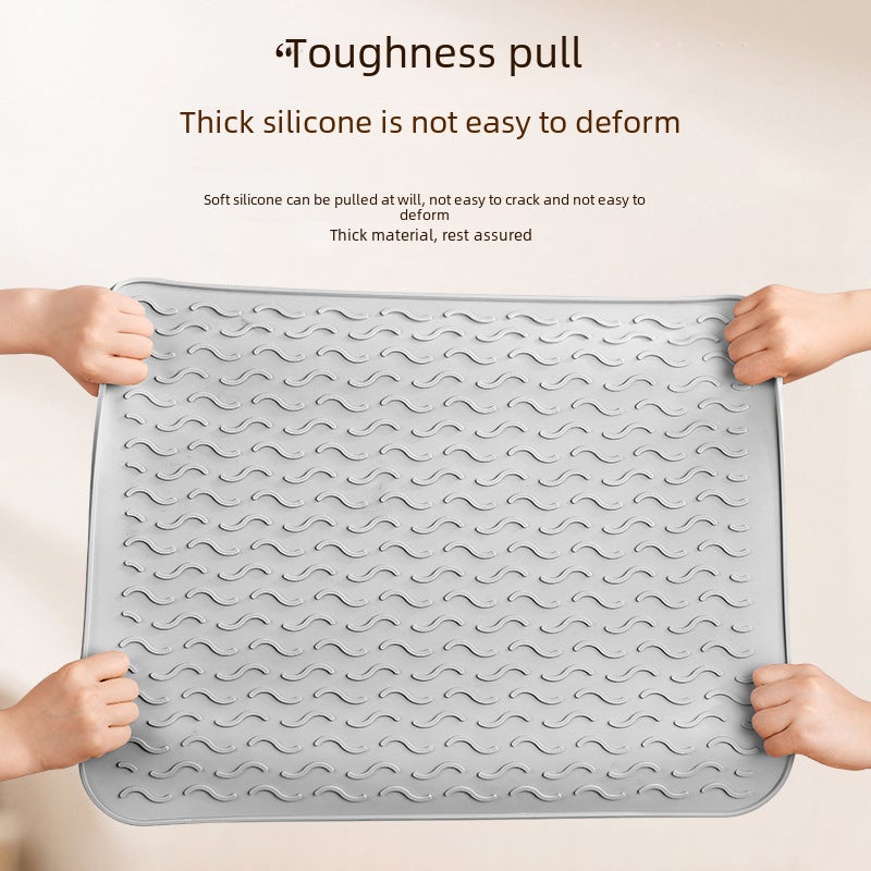 Silicone Kitchen Mat High-Temperature Resistant Waterproof - Slip-Resistant Dining Table Placemat for Children - Image 4