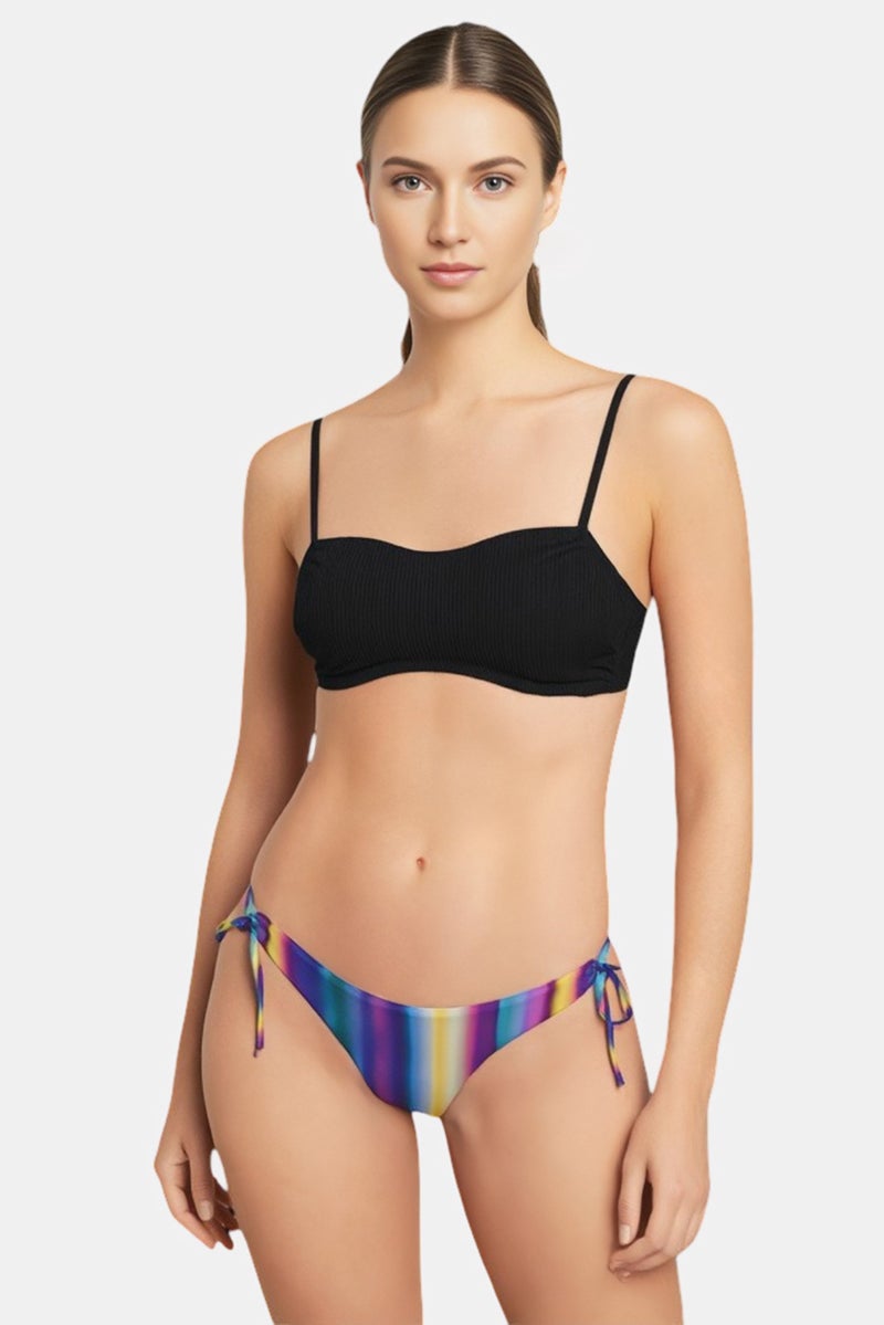 Pacific Republic Women Textured Bikini Bottom, Multicolor - Image 1