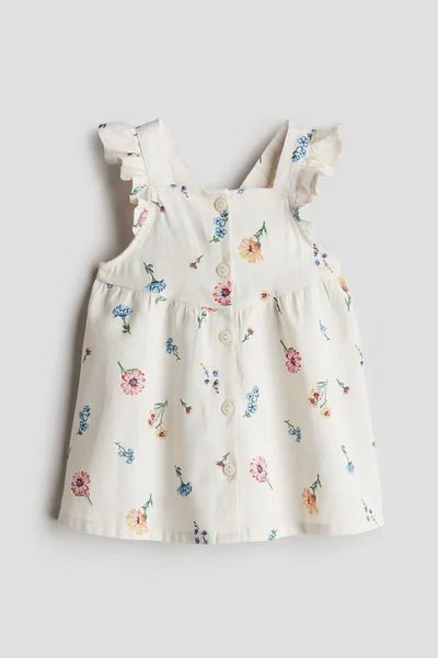 H&M Flounce-trimmed cotton dress