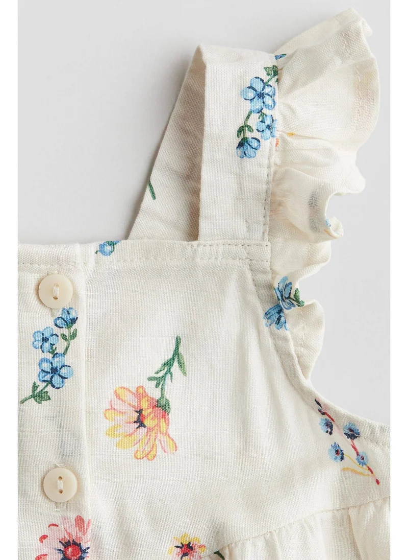H&M Flounce-trimmed cotton dress