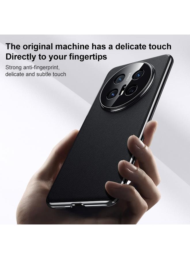 Green Tiger Case For Huawei Mate 70 Pro / 70 Pro+ Plain Leather Series Shockproof Phone Case - Image 4