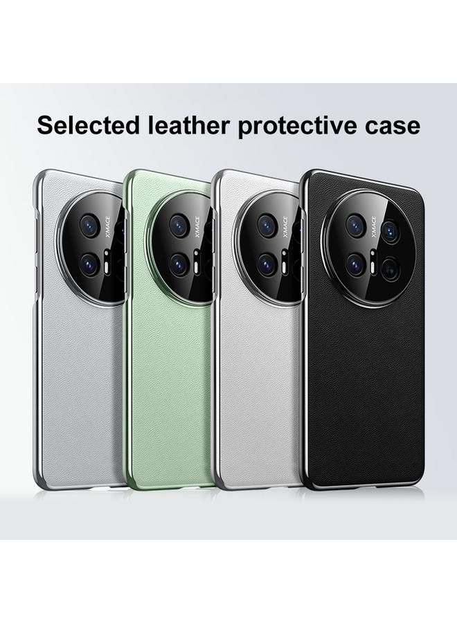 Green Tiger Case For Huawei Mate 70 Pro / 70 Pro+ Plain Leather Series Shockproof Phone Case - Image 2