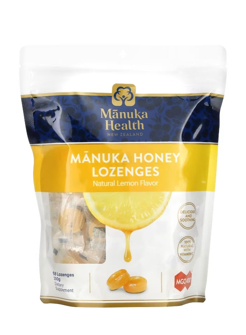 Manuka health Manuka Honey Lozenges Natural Lemon MGO 400+ 58 Lozenges