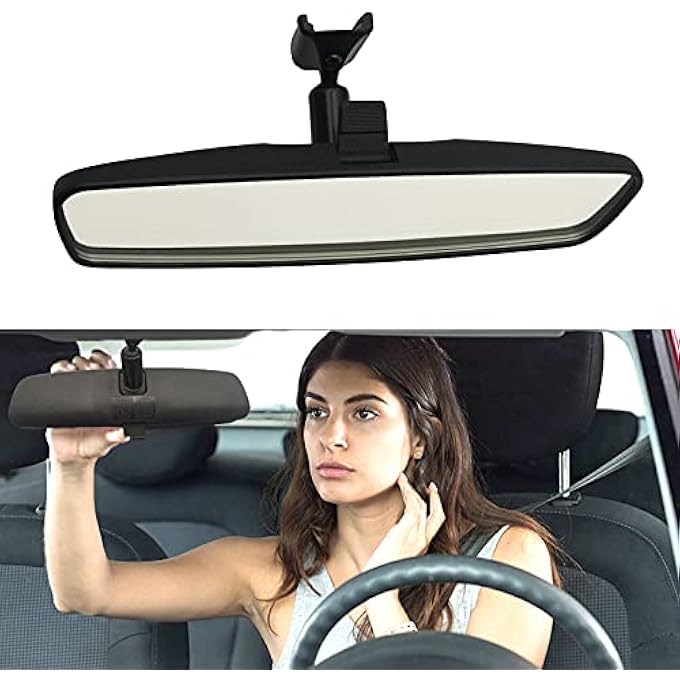 JINGEA 10'' Rear View Mirror, Interior Rearview Mirror Kit Compatible With Toyota Camry Yaris 4Runner Celica MR2 Spyder Prius Tundra Sienna Solara Matrix Ford Focus fiesta Fusion F150, Dodge Ram, Car - Image 1