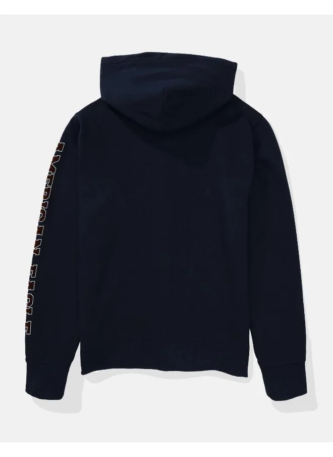 American Eagle Graphic Zip Through Hoodie