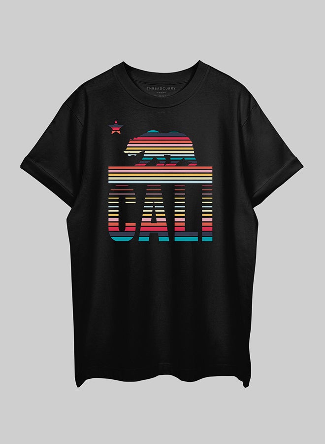 THREADCURRY THREADCURRY CALI Oversized Drop Shoulder Cotton Loose Printed T-Shirt for Men  - Image 1