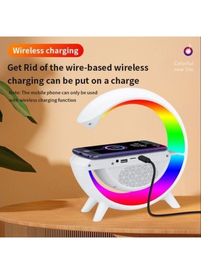 Smart 3-in-1 Bluetooth Speaker - RGB Light, Wireless Charger & Sunrise Alarm! For a Stylish & Comfy Room! - Image 2