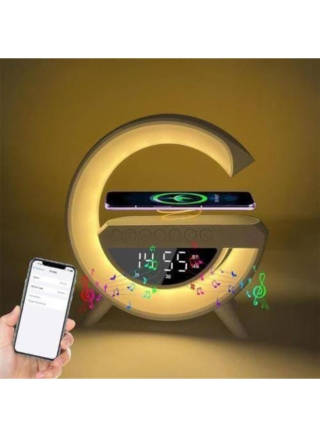 Smart 3-in-1 Bluetooth Speaker - RGB Light, Wireless Charger & Sunrise Alarm! For a Stylish & Comfy Room! - Image 3