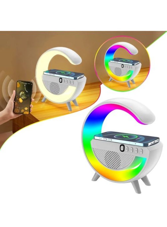 Smart 3-in-1 Bluetooth Speaker - RGB Light, Wireless Charger & Sunrise Alarm! For a Stylish & Comfy Room! - Image 1