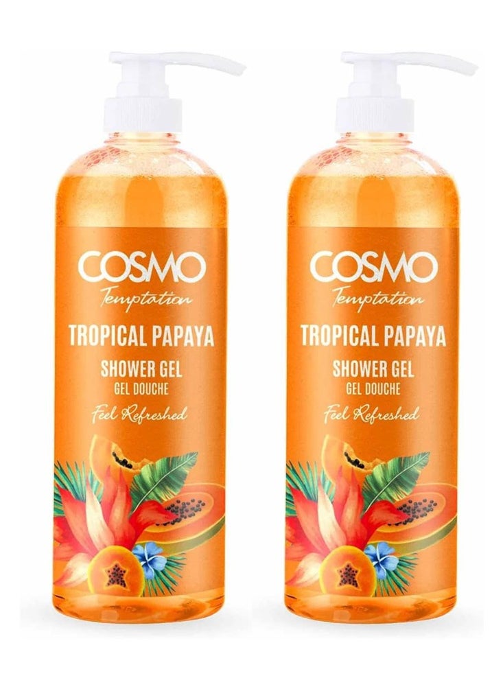COSMO Shower Gel Papaya 480ml Buy 1 Get 1 Free 