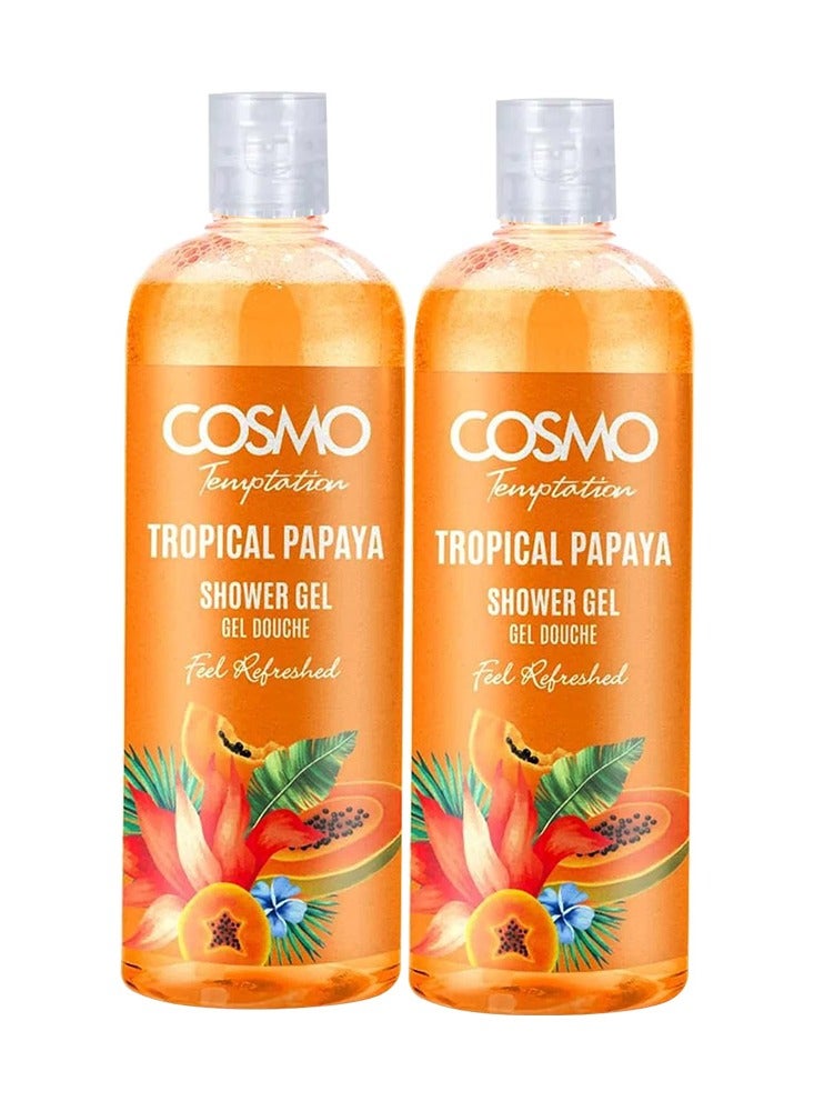 COSMO Shower Gel Papaya 480ml Buy 1 Get 1 Free