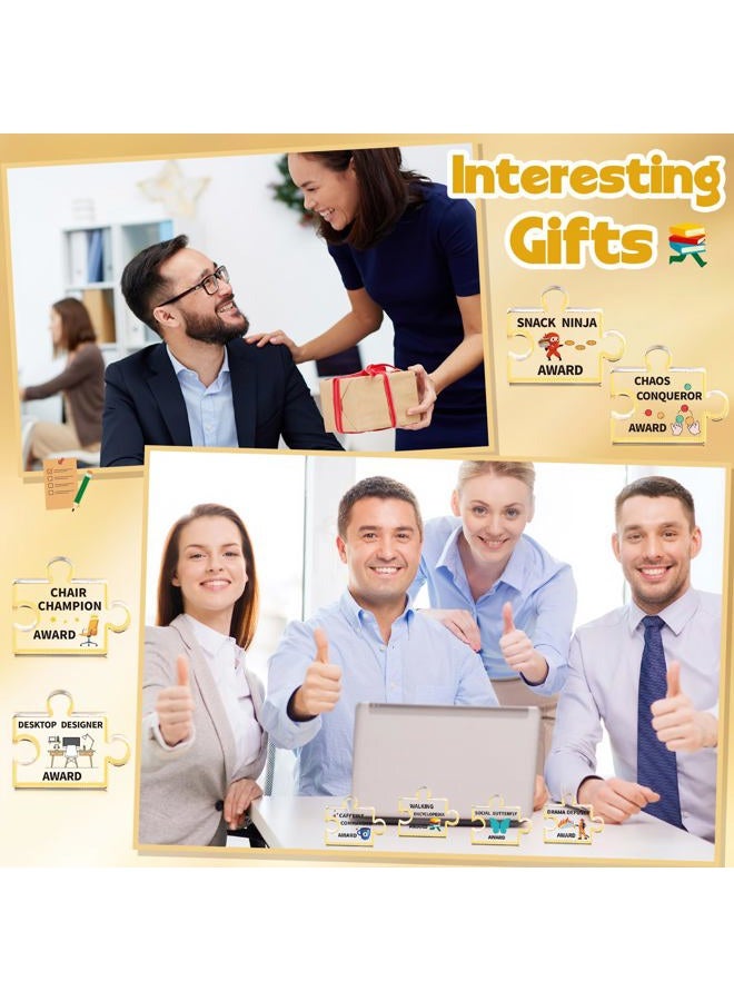 Cinnvoice 25 Pcs Acrylic Awards Trophies Bulk Set Motivational Printed Office Awards Funny Office Team Gifts Trophy for Employee Appreciation, Recognition, Events (Puzzle) - Image 5