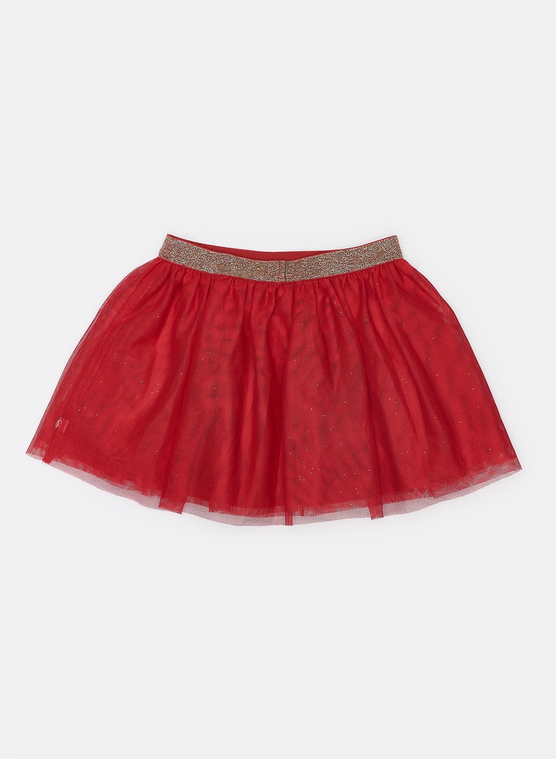 Okaidi Red Skirts for Girls  - Image 2