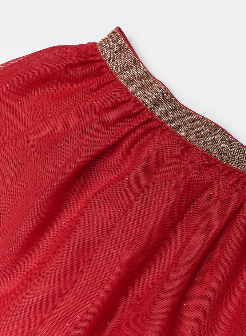Okaidi Red Skirts for Girls  - Image 3