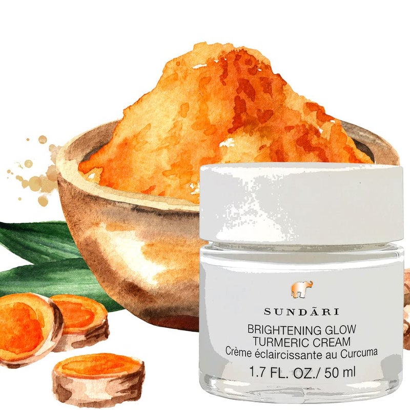 SUNDARI Brightening Glow Turmeric Cream, 1.7 Fl Oz, Skin Radiance with Turmeric, Illuminates Complexion, Restores Skin Tone, Lightens Age Spots - Image 3