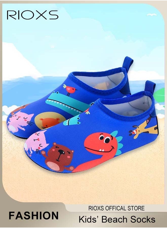 RIOXS - Kids Water Shoes Beach Socks, Toddler Baby Girls Boys Barefoot, Quick-Dry Non-Slip Swim Socks, Quick-Dry Non-Slip Diving Socks, Sports Shoes For Kid In Beach Swimming Pool Water Park - Image 1