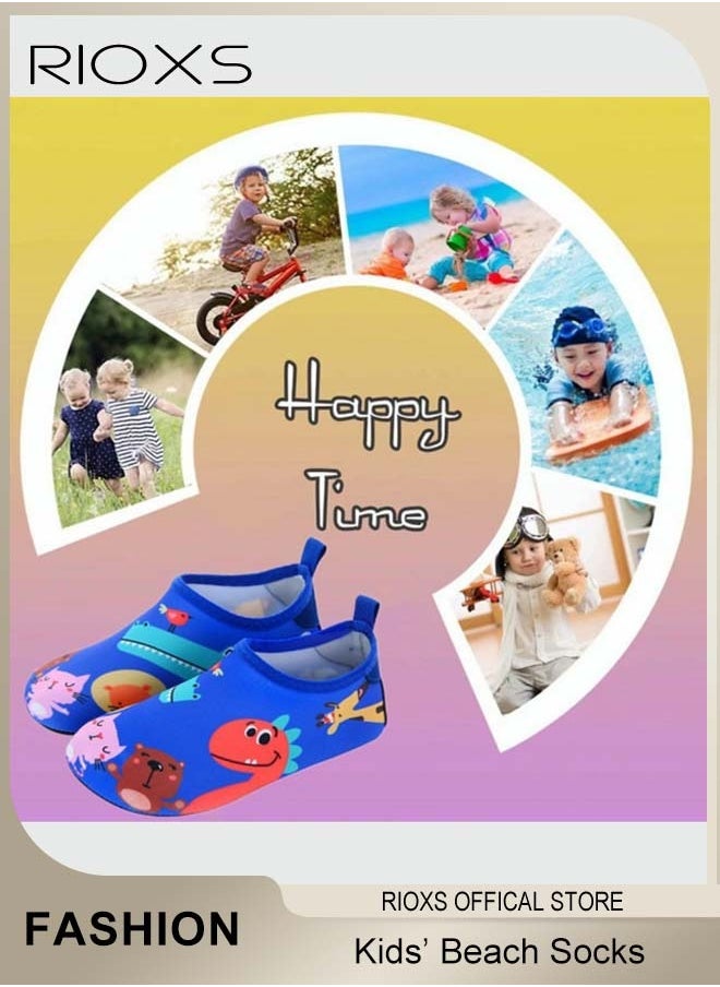 RIOXS - Kids Water Shoes Beach Socks, Toddler Baby Girls Boys Barefoot, Quick-Dry Non-Slip Swim Socks, Quick-Dry Non-Slip Diving Socks, Sports Shoes For Kid In Beach Swimming Pool Water Park - Image 1