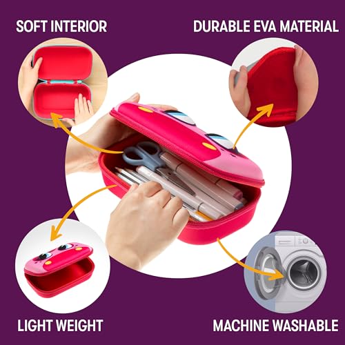 ZIPIT Pony Pencil Box for Girls, Large Capacity Cute Pencil Case for School, Stationery Organizer Box, Pink - Image 3