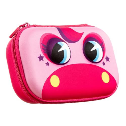 ZIPIT Pony Pencil Box for Girls, Large Capacity Cute Pencil Case for School, Stationery Organizer Box, Pink - Image 1