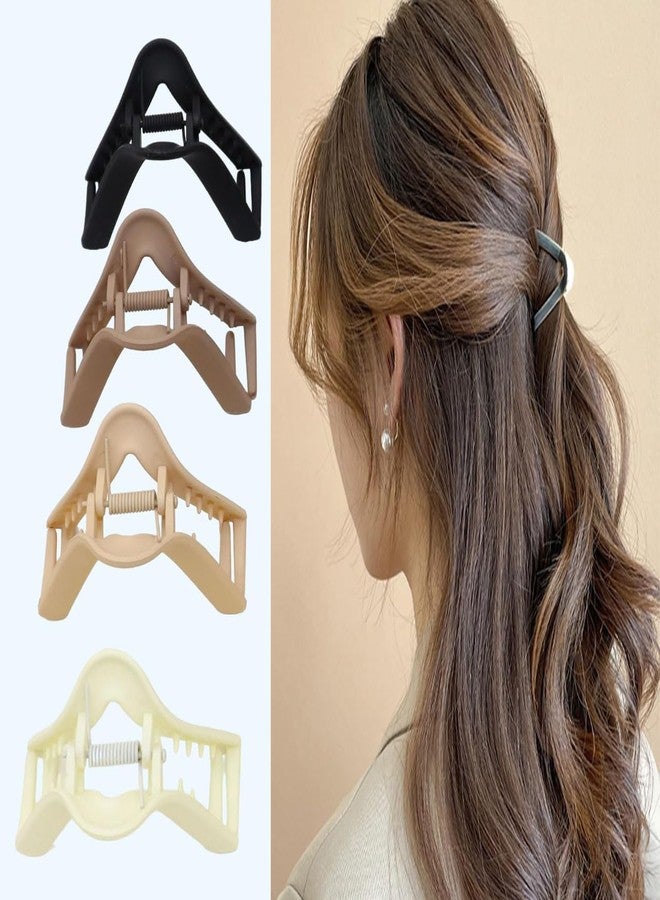 KLIVE V Shaped Hair Claw Clips for Women Girls Thick Hair, Non Slip Hair Styling Clips, Hair Accessories for Bun Ponytail Updo, Hair Grip Pin Set for Travel Use, 3 PCS(Black) - Image 4