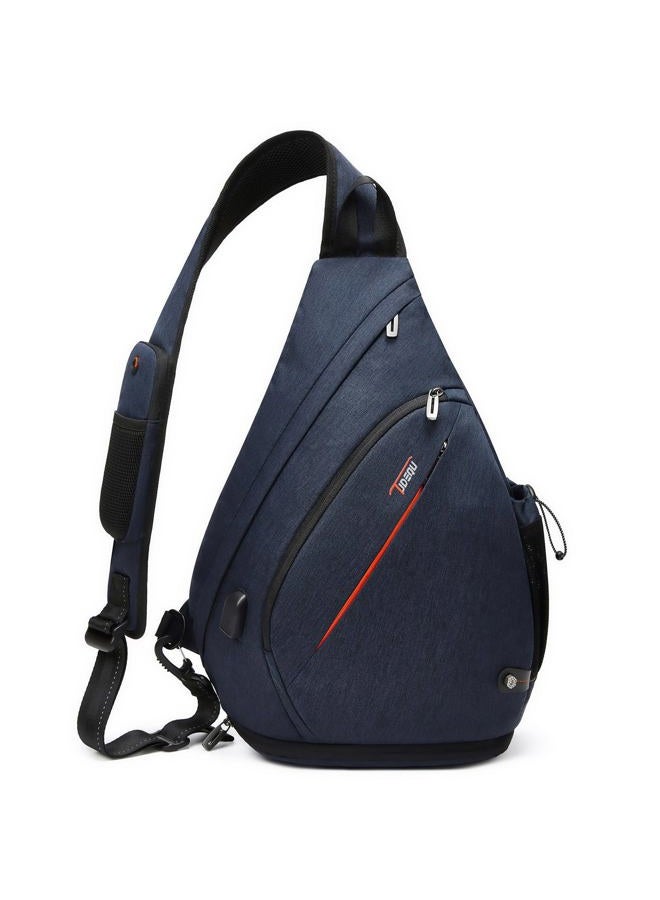 TUDEQU Sling Bags for Men,8 Pockets One Shoulder Backpack Large 19L,Crossbody,Single Strap,Black,Travel,Hiking,Women, 8-dark Blue, L, Hiking Backpack - Image 1