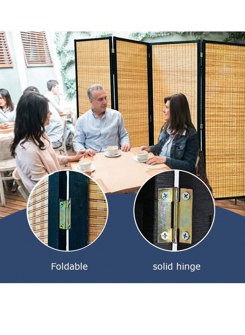 Generic 𝐅𝐅𝐃 175x195cm Wooden Room Divider with Foldable Panels | Freestanding Privacy Screen for Living Room, Bedroom, Office & Study | Lightweight Natural Finish Partition  - Image 5