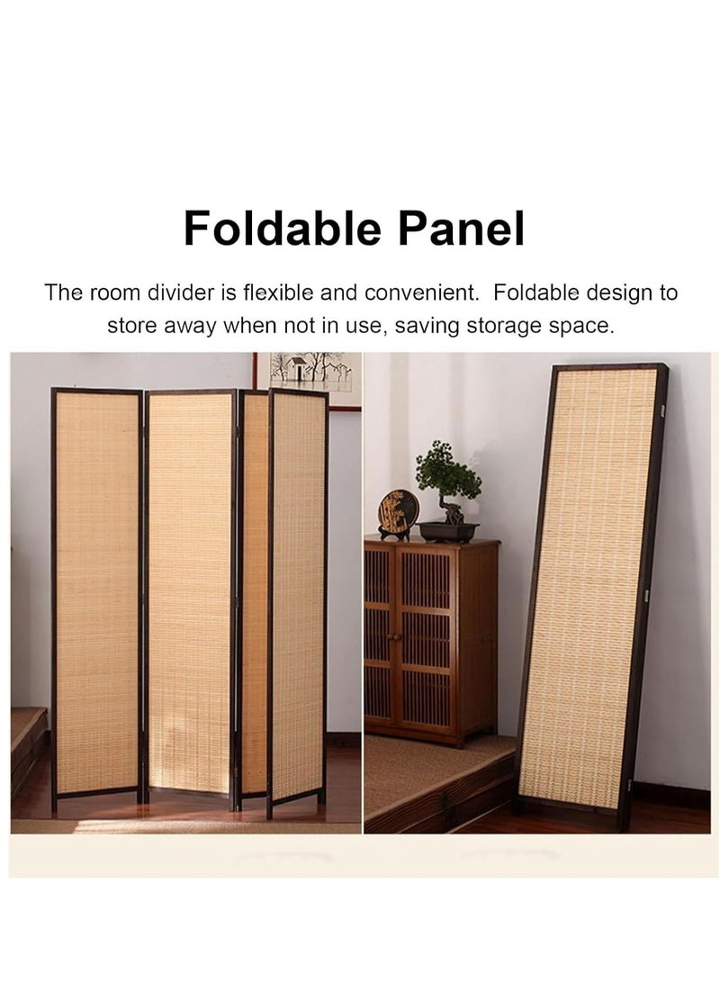 Generic 𝐅𝐅𝐃 175x195cm Wooden Room Divider with Foldable Panels | Freestanding Privacy Screen for Living Room, Bedroom, Office & Study | Lightweight Natural Finish Partition  - Image 4