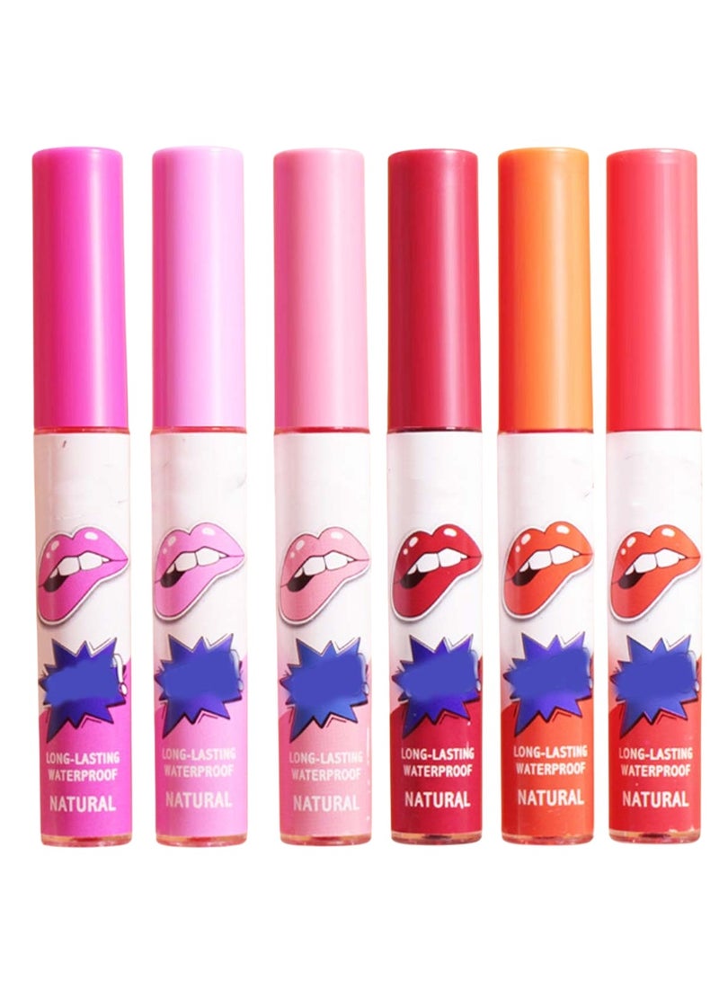 Huitich Long-Lasting Waterproof Natural Lip Gloss  6 Color Options - Image 2