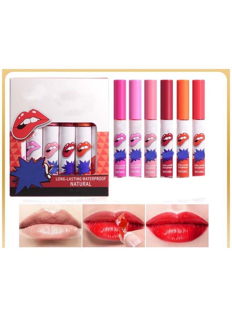 Huitich Long-Lasting Waterproof Natural Lip Gloss  6 Color Options - Image 1
