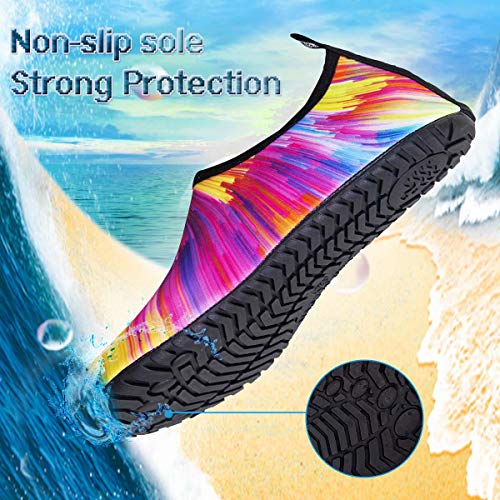 YALOX أحذية الماء YALOX للنساء والرجال في الهواء الطلق للشاطئ والسباحة والجوارب المائية سريعة الجفاف أحذية بدون حذاء لركوب الأمواج واليوغا والتمارين في المسبح (اللون، 36/37EU) - Image 3