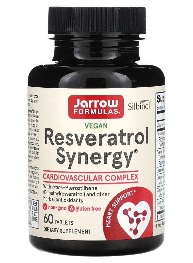 jarrow formulas Vegan Resveratrol Synergy 60 Tablets