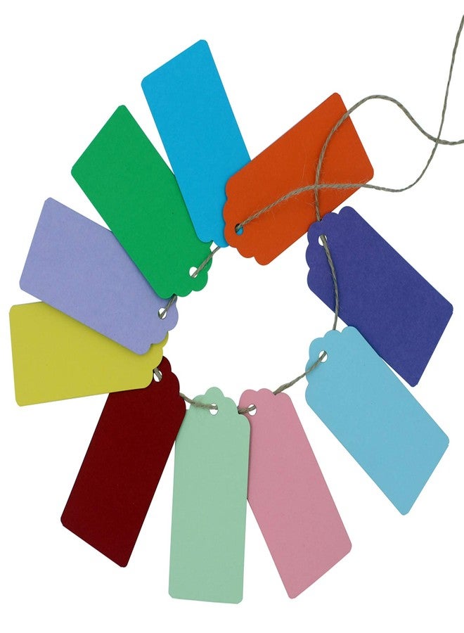 WARMBUY Colorful Gift Tags with Jute Twine, 200Pcs - Image 1