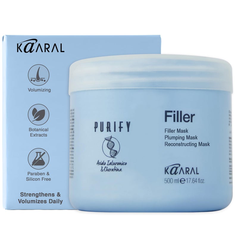 Kaaral Purify Filler Hair Mask Deep Conditioning and Moisturizing Treatment for Dry Damaged or Color Treated Hair Hydrating and Nourishing Formula for All Hair Types 500ml - Image 2