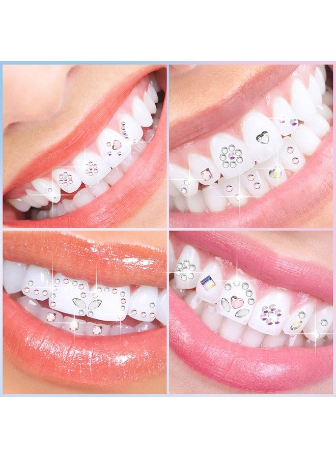 Sosation 377 Pieces Tooth Gem for Teeth Tooth Jewelry Kit DIY Fashionable Tooth Artificial Crystal Reflective Tooth for Halloween Christmas Teeth Party Decorations - Image 3
