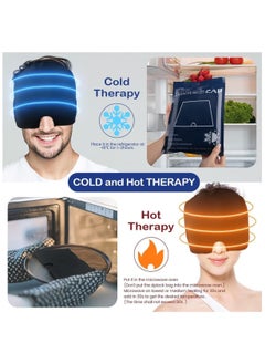 Hihonor Headache Relief Hat, Ice Gel Headache Migraine Relief Hat, Cold Hot Therapy Headache Relief Cap for Puffy Eyes, Tension, Sinus & Stress Relief (Black)  - Image 5