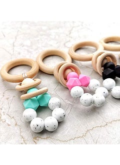 KASTWAVE Puzzle Molar Toy Puzzle Toy Wooden Bead Toy String Beads Baby Room Hanging Decorations Child Pendant Photo Prop Toys for Children  - Image 5
