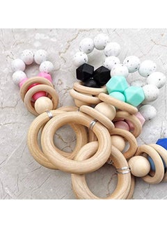 KASTWAVE Puzzle Molar Toy Puzzle Toy Wooden Bead Toy String Beads Baby Room Hanging Decorations Child Pendant Photo Prop Toys for Children  - Image 3