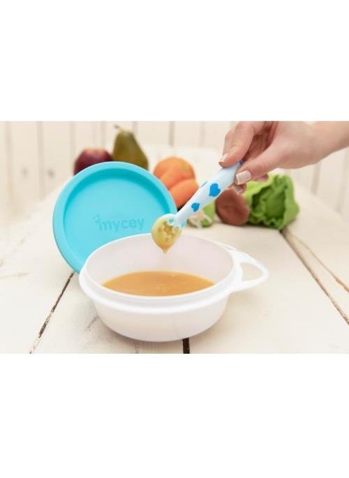 Mycey - Soft Tip Puree Spoon Blue - Image 1