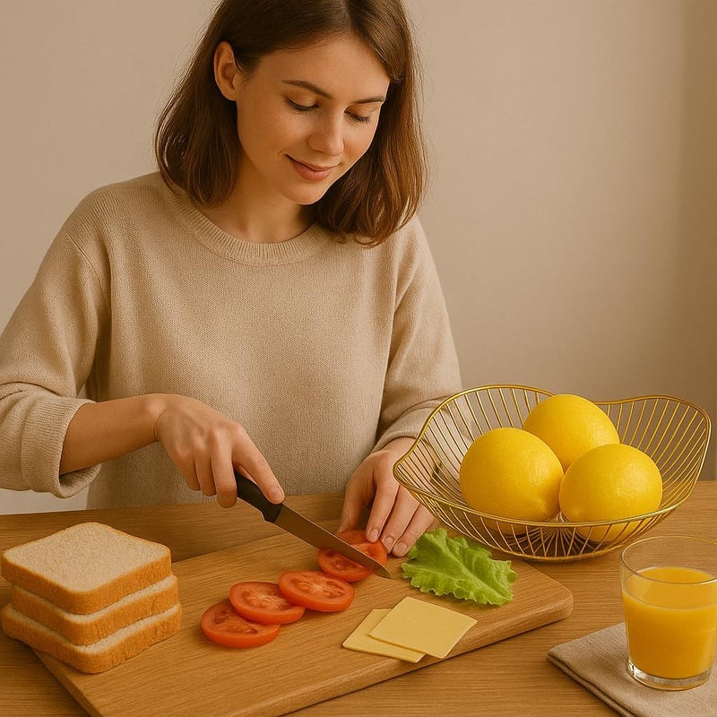 BS B&S Golden Wire Fruit Basket 26*26*6cm – Elegant Metal Storage Basket for Fruits, Vegetables, and Decorative Items – Durable, Stylish Home & Kitchen Organizer – Modern Gold Finish - Image 1