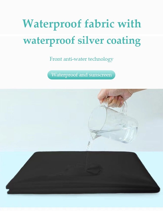 DUNISO Blackout curtains, portable home Oxford cloth curtains, travel light blocking curtains, sound and heat insulation, with accessories, suitable for bedrooms, living rooms, travel, 1.5 * 2m - Image 2