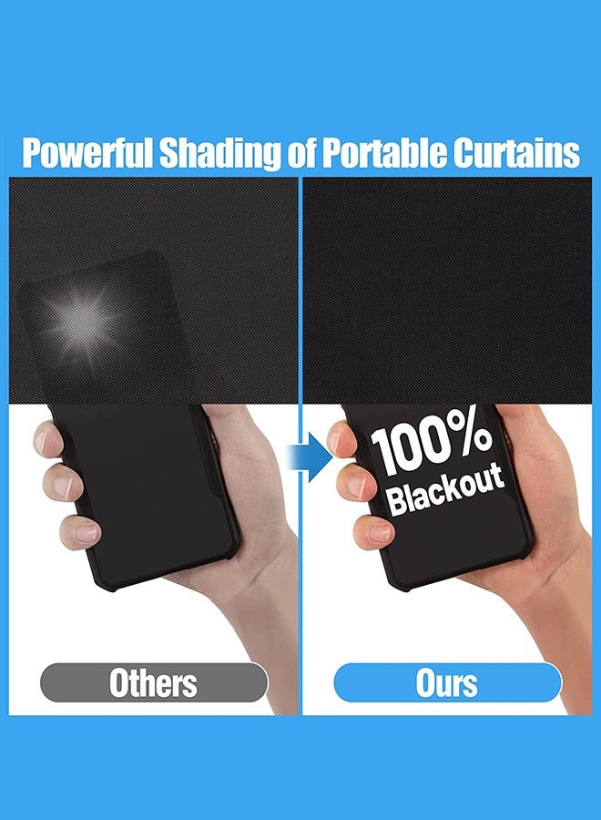 DUNISO Blackout curtains, portable home Oxford cloth curtains, travel light blocking curtains, sound and heat insulation, with accessories, suitable for bedrooms, living rooms, travel, 1.5 * 2m - Image 5