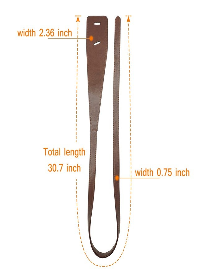 Rddconkit Leather Curtain Tie Backs, 4 Piece Minimalist Leather Drapery Tiebacks, Window Treatment Holdbacks, Vintage Style Curtain Tie Backs Curtain Buckle (Coffee) - Image 2
